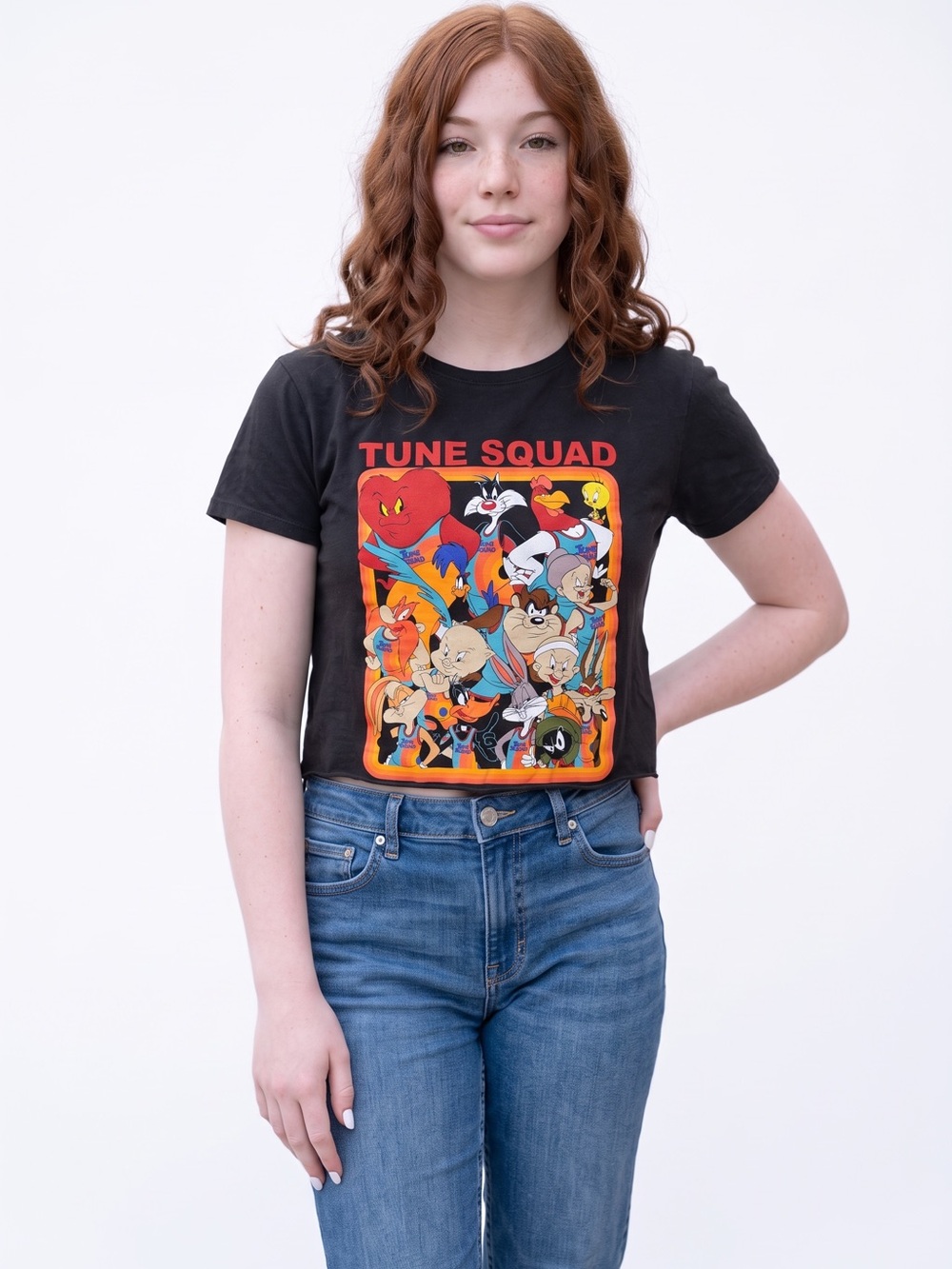 Space Jam A New Legacy Tune Squad Graphic T-Shirt Youth/Women's Size L Black - Picture 2 of 9